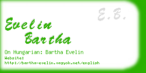 evelin bartha business card